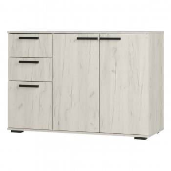 Комод Стандарт 3 NEW крафт белый (БТС) в Краснотурьинске - krasnoturinsk.mebel-e96.ru