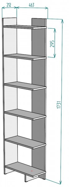 Стеллаж S4 (Белый) в Краснотурьинске - krasnoturinsk.mebel-e96.ru