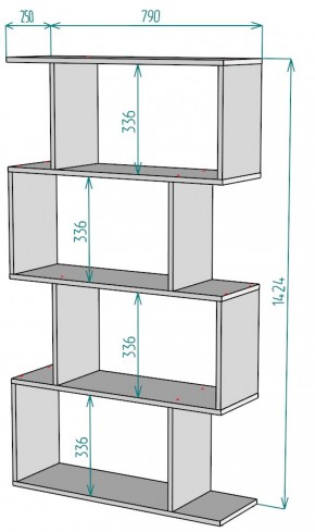 Стеллаж S52 (Белый) в Краснотурьинске - krasnoturinsk.mebel-e96.ru