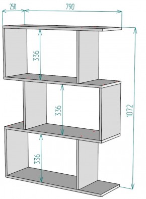 Стеллаж S53 (ДМ) в Краснотурьинске - krasnoturinsk.mebel-e96.ru