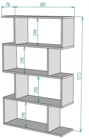 Стеллаж S54 (ДМ) в Краснотурьинске - krasnoturinsk.mebel-e96.ru