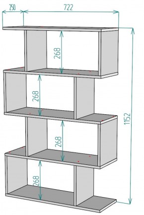 Стеллаж S59 (ДВ) в Краснотурьинске - krasnoturinsk.mebel-e96.ru