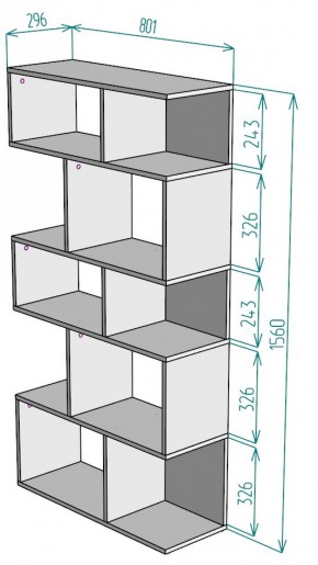 Стеллаж S6 (ДМ) в Краснотурьинске - krasnoturinsk.mebel-e96.ru