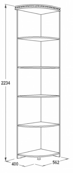 Стеллаж угловой Ольга-13 (400*562) в Краснотурьинске - krasnoturinsk.mebel-e96.ru