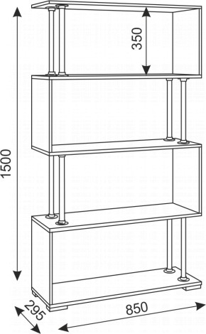 Стеллаж Зигзаг-2 (Риннер) в Краснотурьинске - krasnoturinsk.mebel-e96.ru