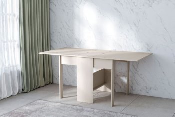 Стол-книжка ЛДСП Бодега белая (Диал) в Краснотурьинске - krasnoturinsk.mebel-e96.ru