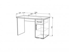 Стол компьютерный Лайт 1 (1200) в Краснотурьинске - krasnoturinsk.mebel-e96.ru