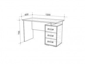 Стол компьютерный Лайт-2 (1200) в Краснотурьинске - krasnoturinsk.mebel-e96.ru