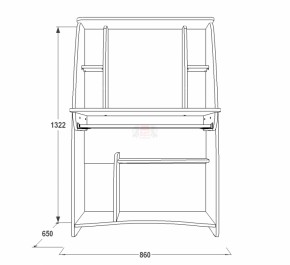 Стол компьютерный СК 3 в Краснотурьинске - krasnoturinsk.mebel-e96.ru