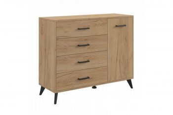 Комод-Тумба (1дв,4ящ) SVETLANA LOFT, дуб золотой (Генезис) в Краснотурьинске - krasnoturinsk.mebel-e96.ru