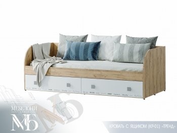 Кровать с ящиками Тренд LIGHT КР-01 (БТС) в Краснотурьинске - krasnoturinsk.mebel-e96.ru | фото