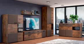 Тумба 3 двери 1500 РИО Смоки Soft touch/Таксус (БМ) в Краснотурьинске - krasnoturinsk.mebel-e96.ru