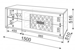 Тумба под ТВ Тиффани М03 (Риннер) в Краснотурьинске - krasnoturinsk.mebel-e96.ru