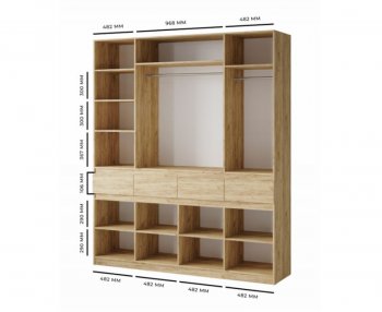 Шкаф 2000 мм Турин ЛДСП крафт серый/кашемир (ВВР) в Краснотурьинске - krasnoturinsk.mebel-e96.ru