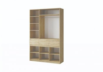 Шкаф 1500 мм Турин крафт/графит (ВВР) в Краснотурьинске - krasnoturinsk.mebel-e96.ru