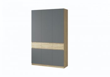 Шкаф 1500 мм Турин крафт/графит (ВВР) в Краснотурьинске - krasnoturinsk.mebel-e96.ru