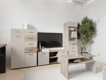 Комод Турин ЛДСП крафт серый/кашемир (ВВР) в Краснотурьинске - krasnoturinsk.mebel-e96.ru