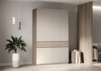 Шкаф 2000 мм Турин ЛДСП крафт серый/кашемир (ВВР) в Краснотурьинске - krasnoturinsk.mebel-e96.ru