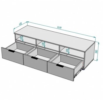 Тумба ТВ TV12 (Аларти) в Краснотурьинске - krasnoturinsk.mebel-e96.ru