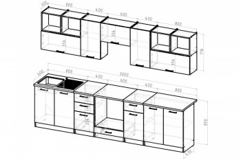 Кухонный гарнитур Виола 3000 мм (Герда) в Краснотурьинске - krasnoturinsk.mebel-e96.ru