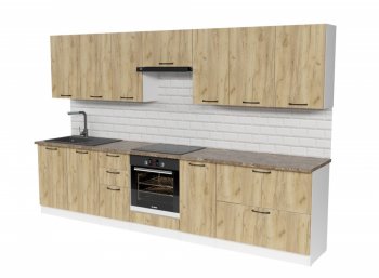 Кухонный гарнитур Янтарь 3000 мм (Герда) в Краснотурьинске - krasnoturinsk.mebel-e96.ru