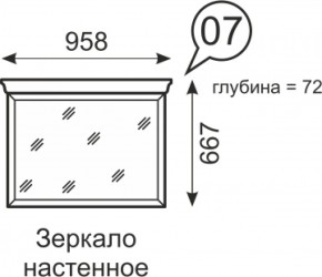 Зеркало настенное Венеция 7 бодега в Краснотурьинске - krasnoturinsk.mebel-e96.ru